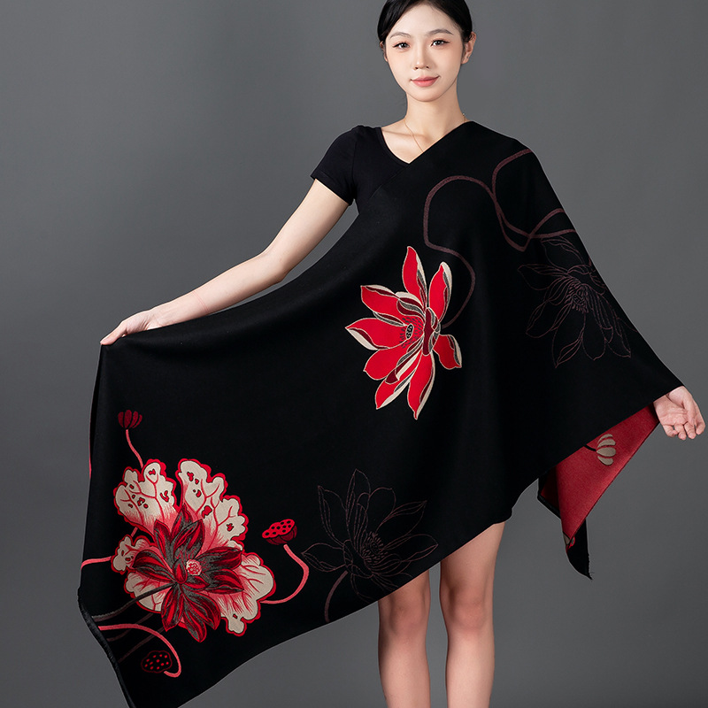 Women Winter Shawl Cashmere Sc - đánh giá và giá Woven Scarf Blanket