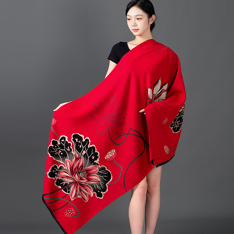 Women Winter Shawl Cashmere Sc - đánh giá và giá Woven Scarf Blanket