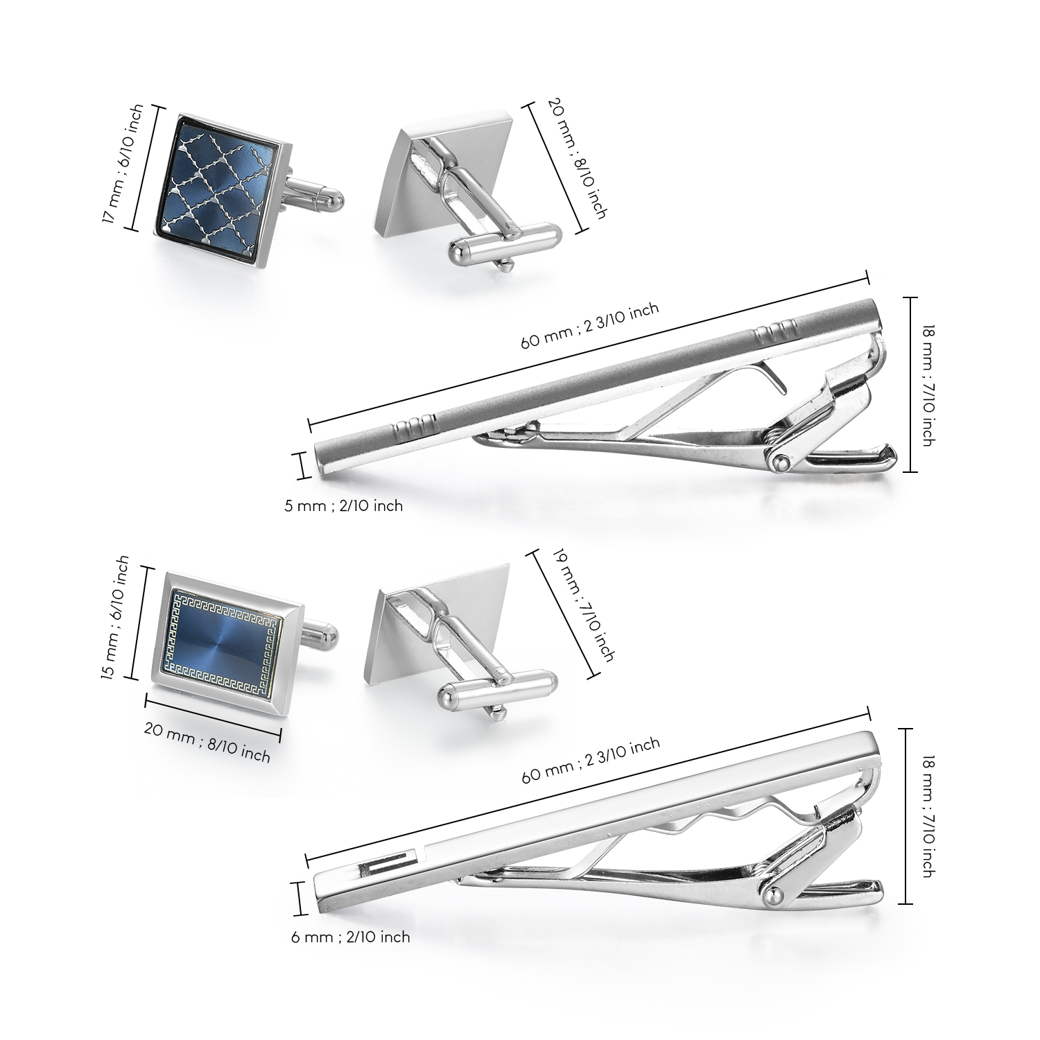 Tie Clip And Cufflink Set To M - đánh giá và giá Tie Clip Silver