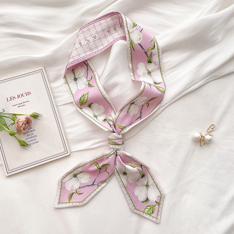 Korean Silk Satin Long Scarf F - đánh giá và giá Silk Neck Scarf