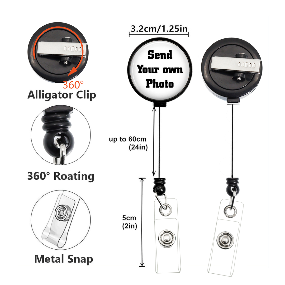 Personalized Luminous 30mm Ima - đánh giá và giá Lanyard Badge Holder