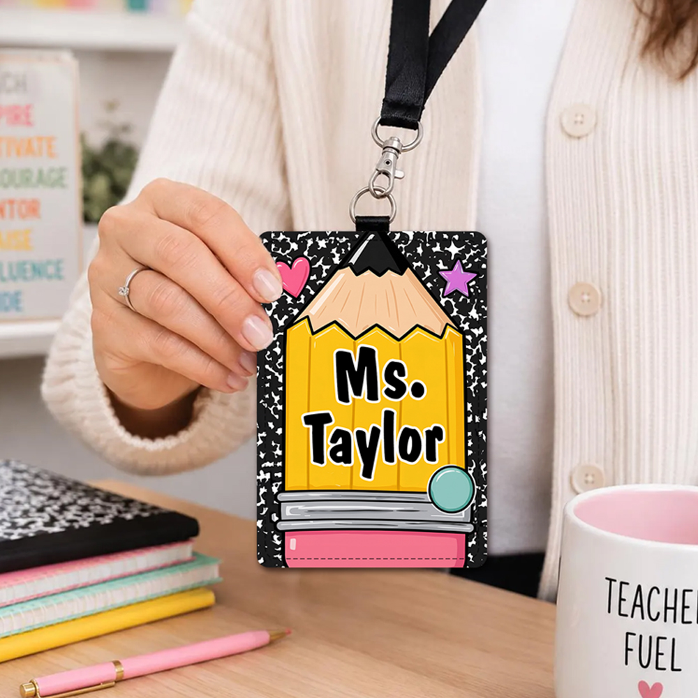 Custom Text Teacher ID Badge H - đánh giá và giá Lanyard Badge Holder