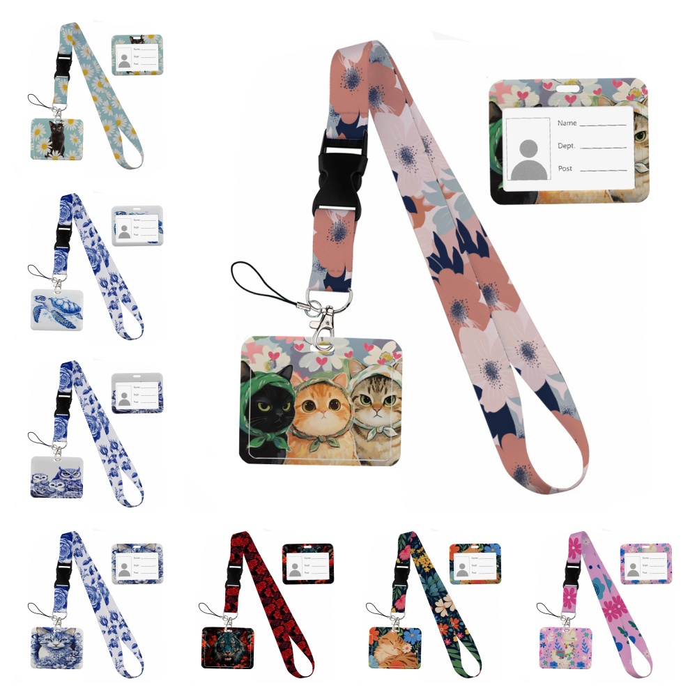 Small animals inside flowers P - đánh giá và giá Lanyard Badge Holder