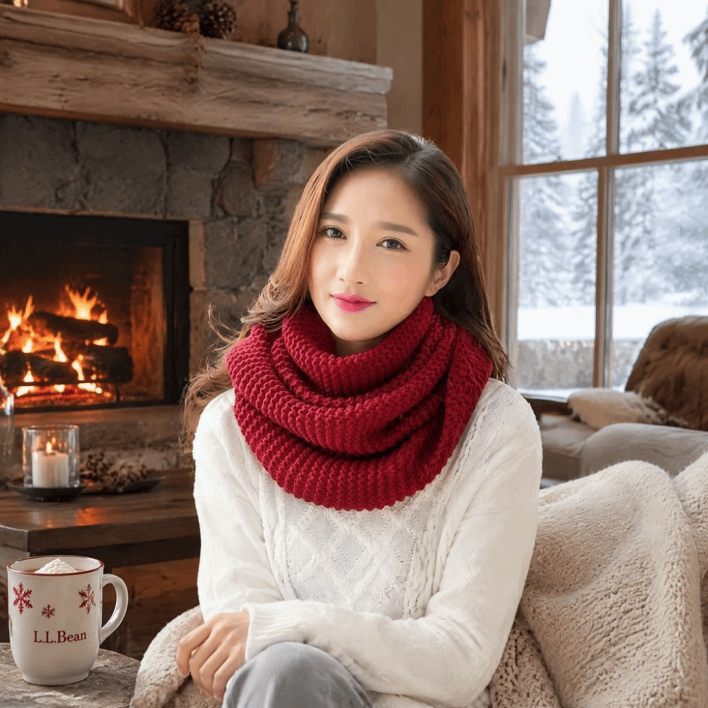 Solid Color Infinity Loop Scar - đánh giá và giá Infinity Scarf Knit