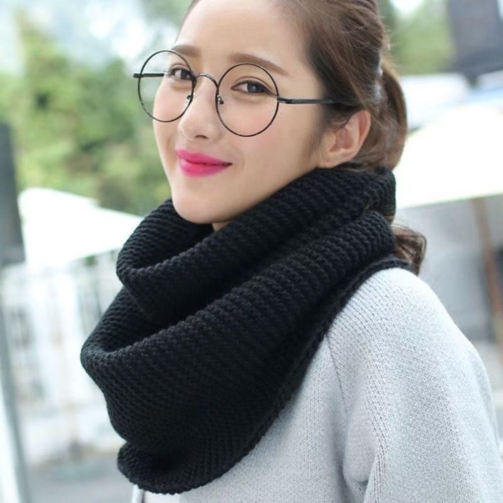 Solid Color Infinity Loop Scar - đánh giá và giá Infinity Scarf Knit